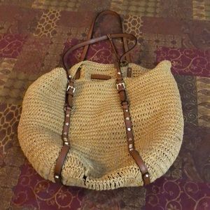Micheal Kors Large Straw Bag. See pics